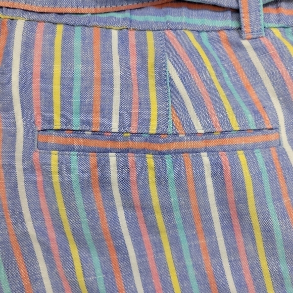 Talbots Tie Waist Shorts in Sunshine Stripe Size 6 NWT - Picture 8 of 14